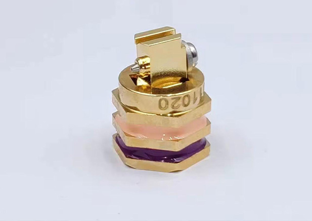 Heated hose sensor connector with multiple color layers for industrial applications.